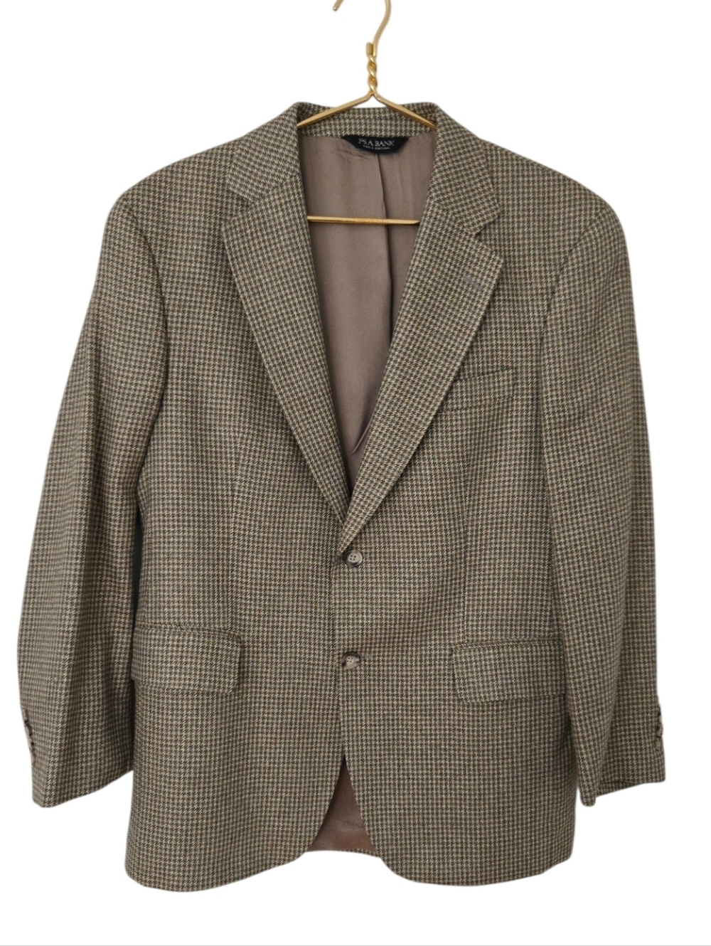 Joseph A. Bank Silk blazer Sports Coat Classic Men's Brown Check